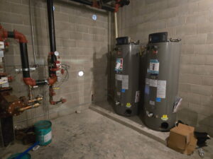 Plumbing work at The Flats on Kemp